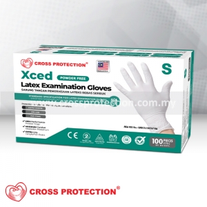 XCED Latex Examination Gloves - Powder Free